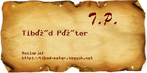 Tibád Péter névjegykártya