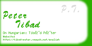 peter tibad business card